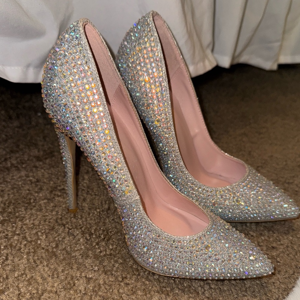 Rhinestone Stiletto Heels size 5